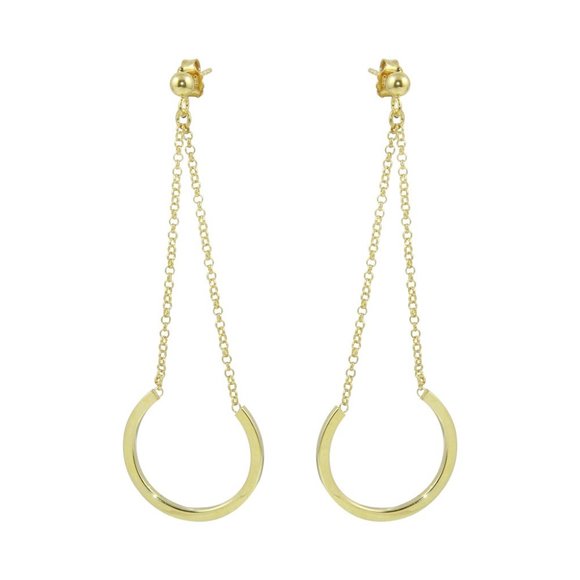 Yellow Gold Plated White Pearl Drop Huggie Hoop Earrings Silver 925 Gold Plated Drop Hoop Earrings